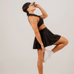 SET FALDA SHORT Y BLUSA CON ESCOTE EN V